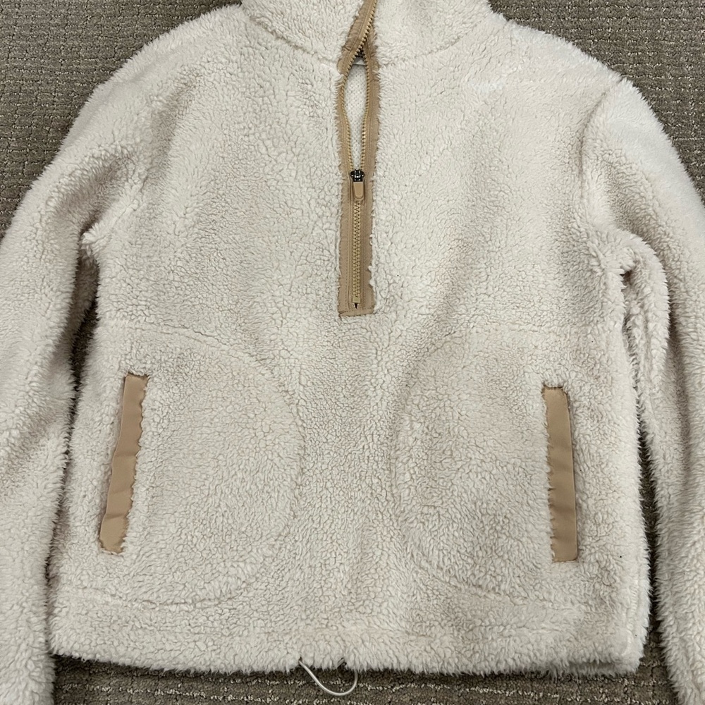 No Boundaries Cream Sherpa Jacket